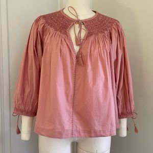 Dôen Peasant Top with smocking